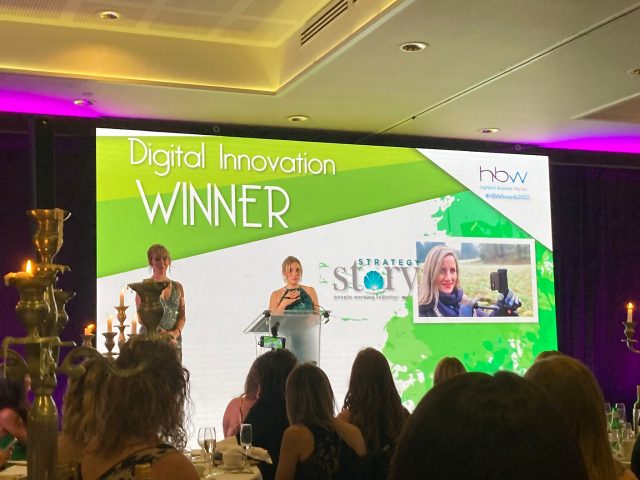 StrategyStory's Kate Hooper picks up Digital Innovation prize at Highland Business Women Awards